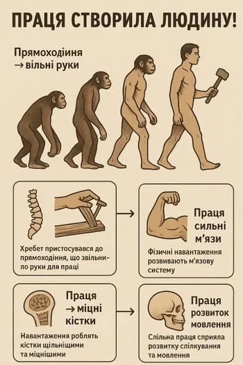 Інфографіка «Опорно-рухова система і праця»