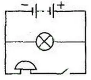 Схема, де лампа світиться постійно, а дзвінок керується ключем