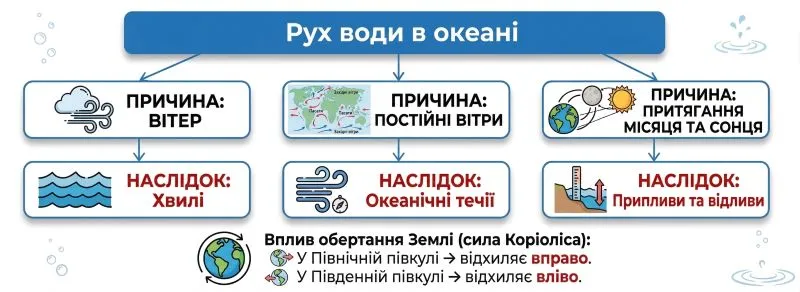 РУХ ВОДИ В ОКЕАНІ