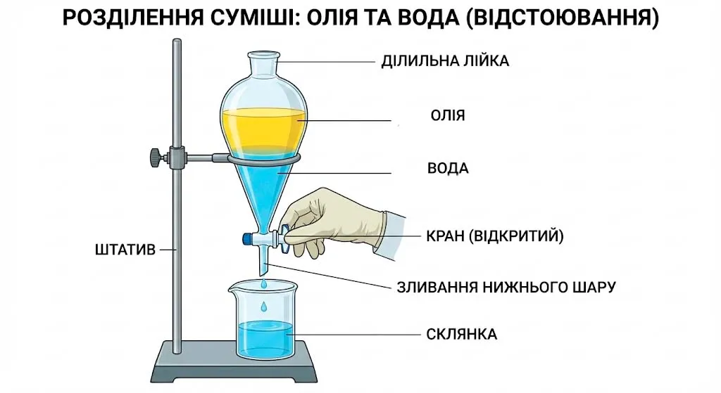 схематично процес відстоювання