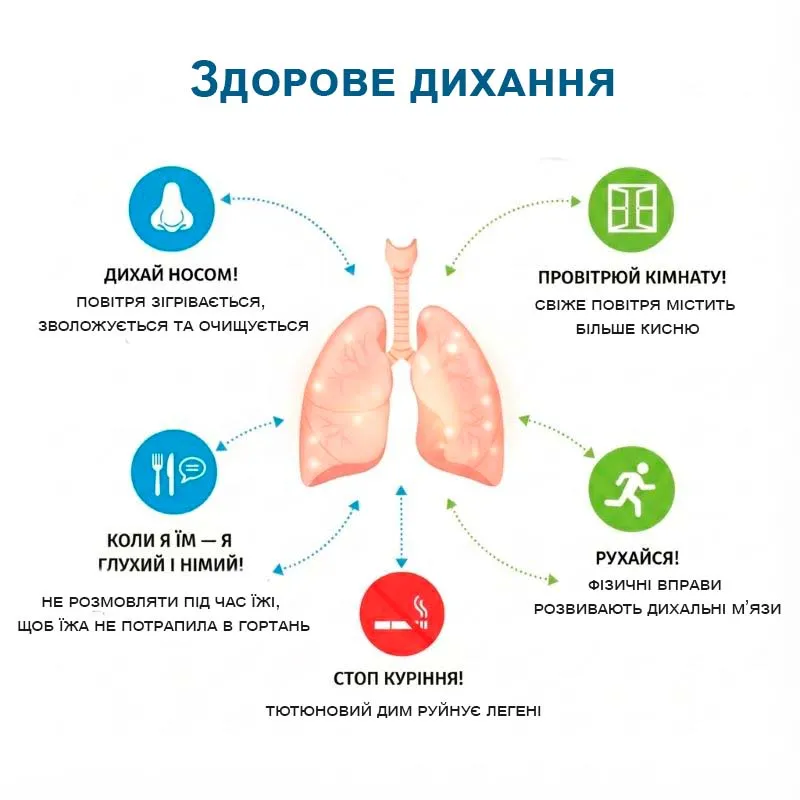 інфографіка «Здорове дихання»